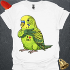 Green Parakeet I Love Dad T-Shirt