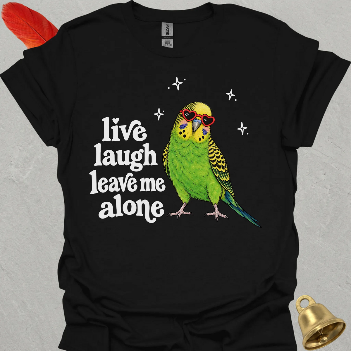 Green Parakeet Live Laugh T-Shirt