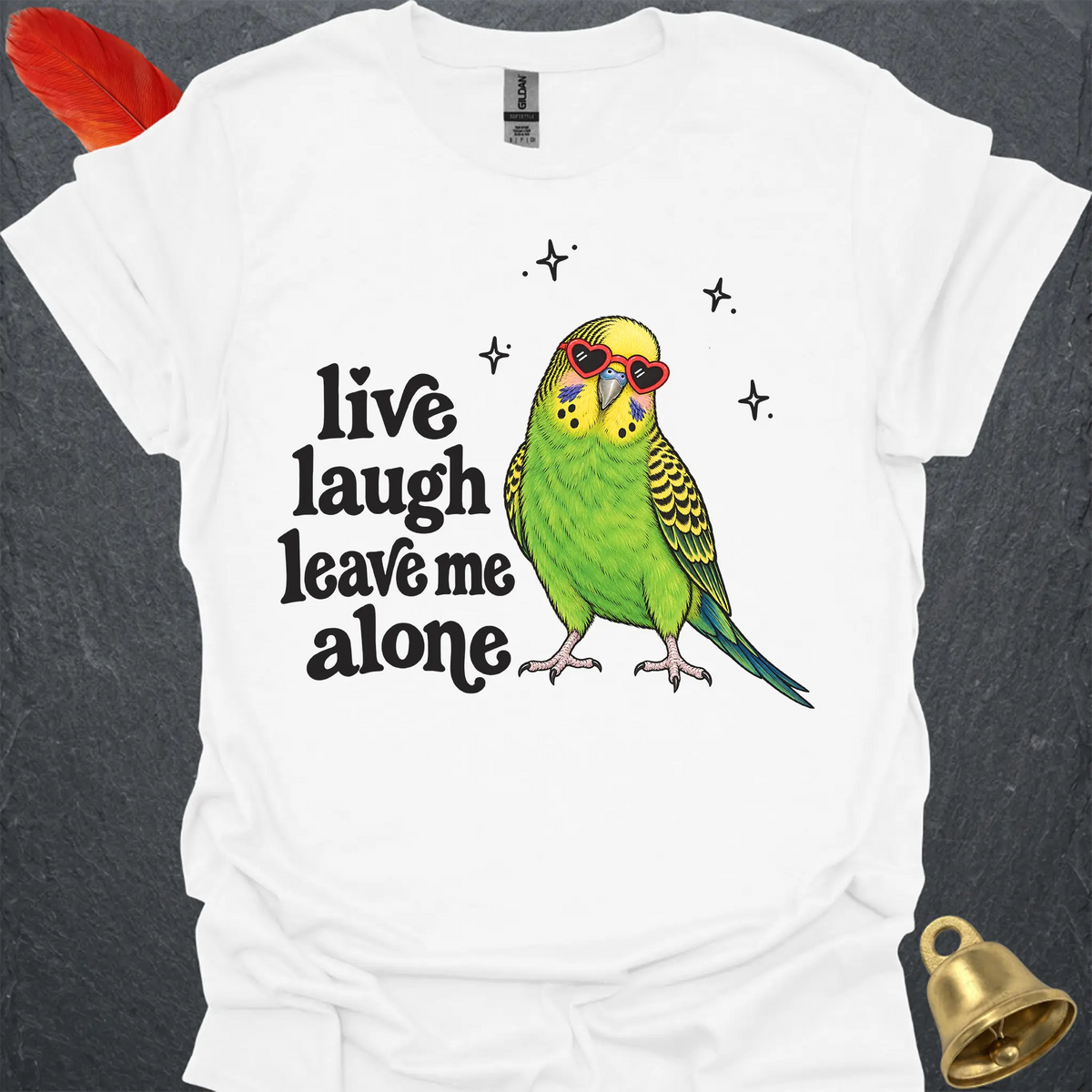 Green Parakeet Live Laugh T-Shirt