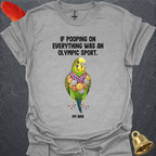 Green Parakeet Olympic Pooper T-Shirt