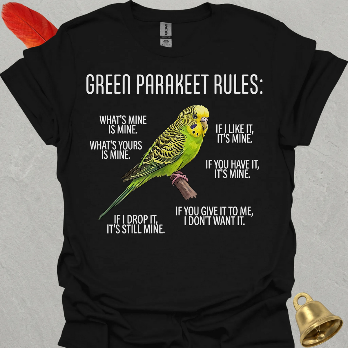 Green Parakeet Rules T-Shirt
