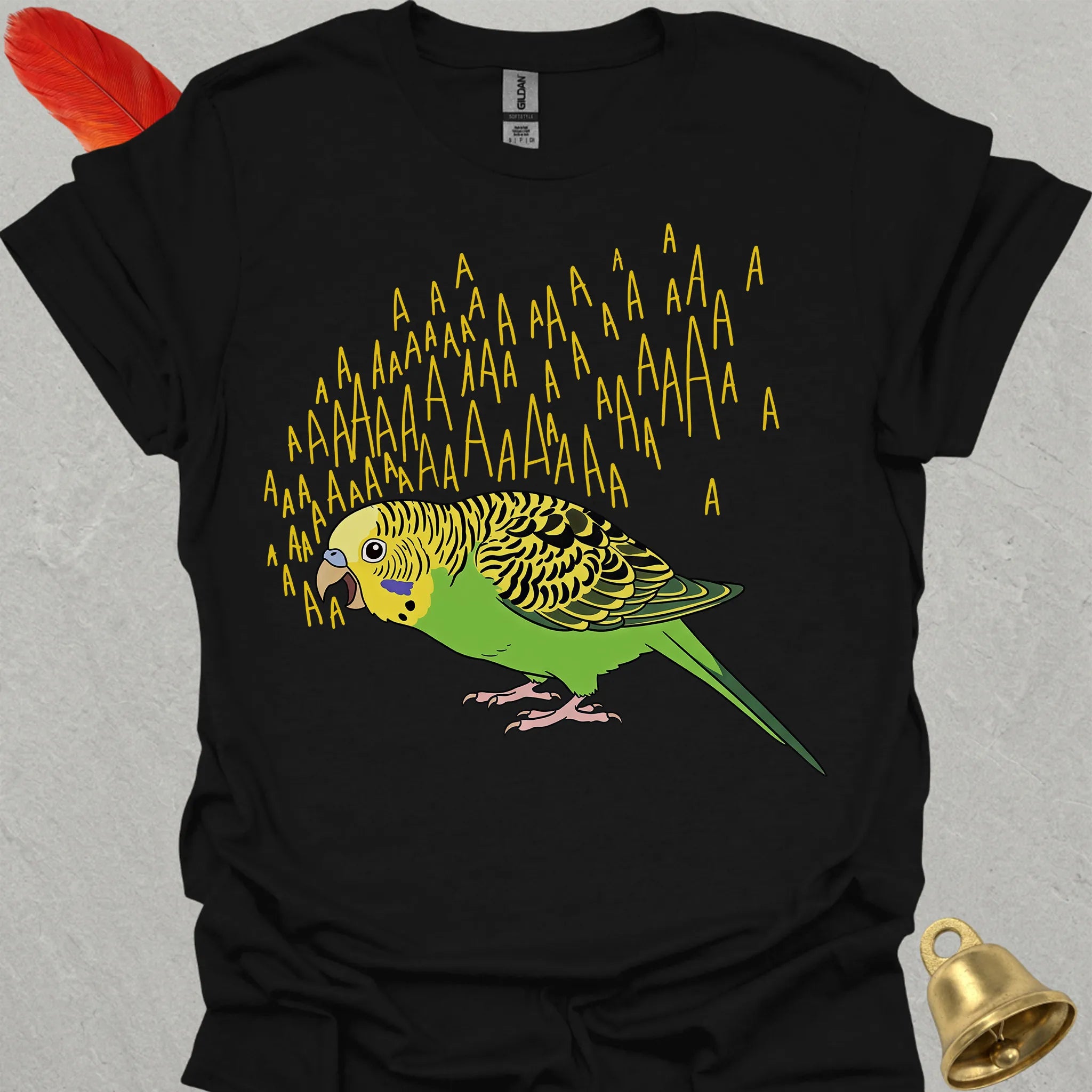 Green Parakeet Scream T-Shirt
