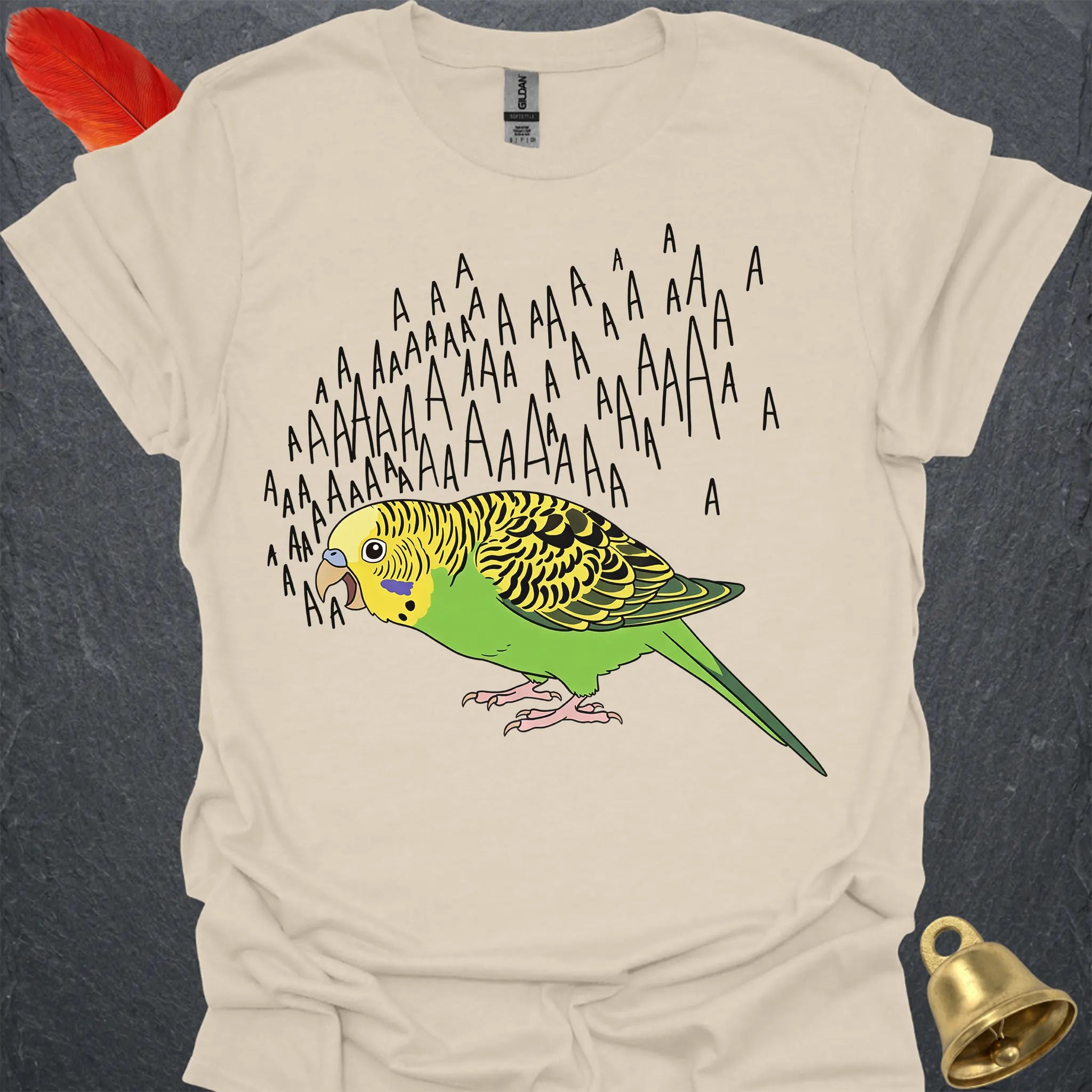 Green Parakeet Scream T-Shirt