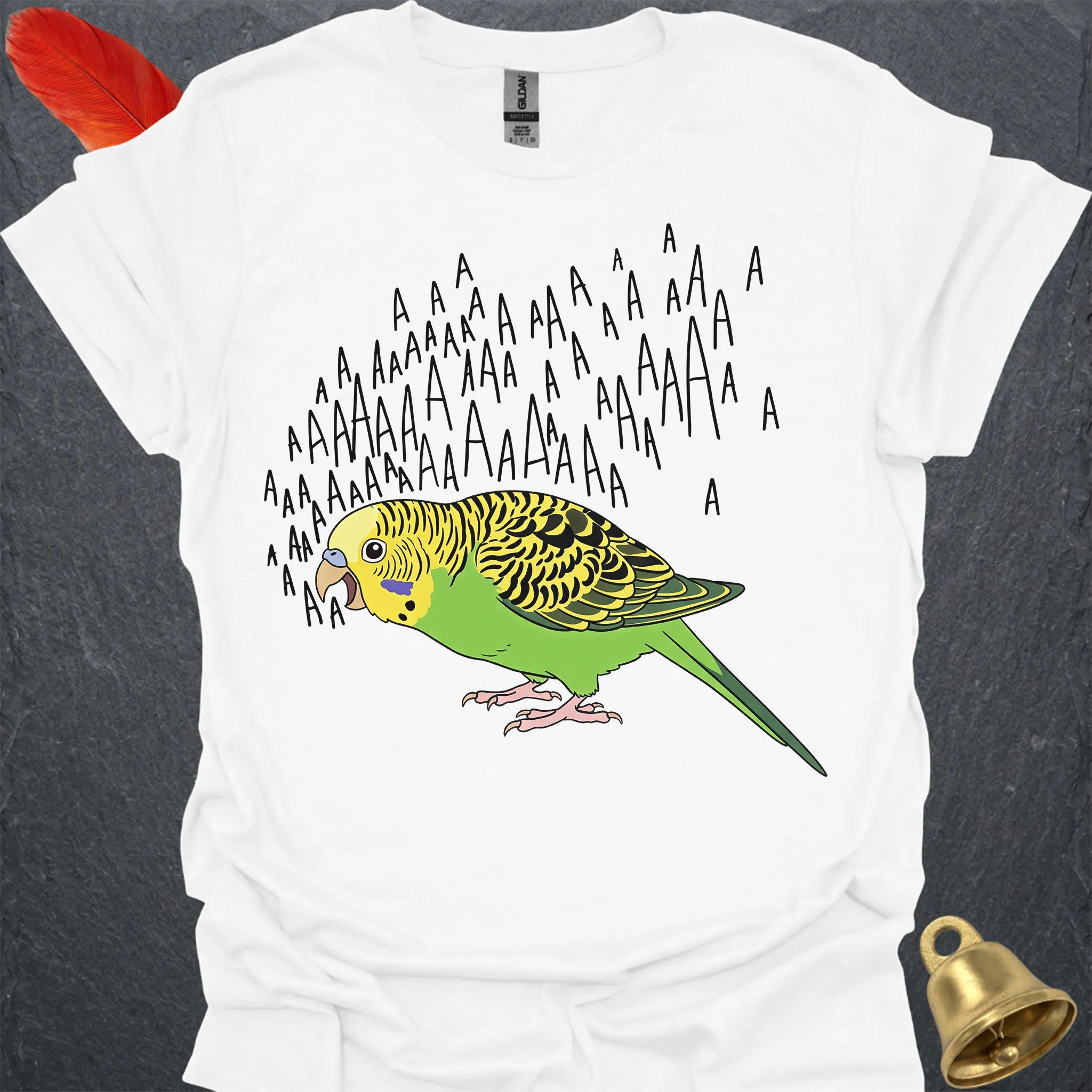 Green Parakeet Scream T-Shirt