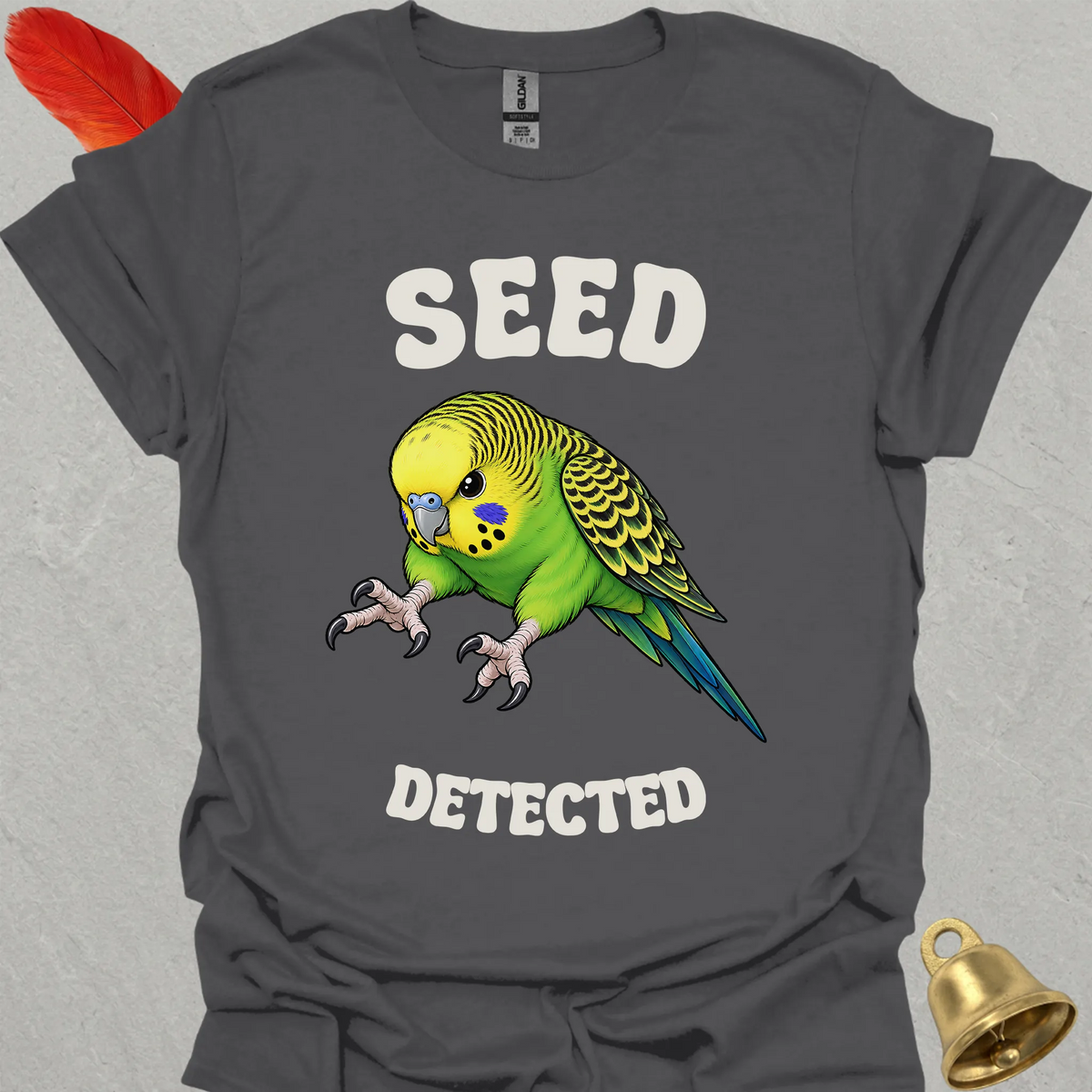 Green Parakeet Seed Detected T-Shirt