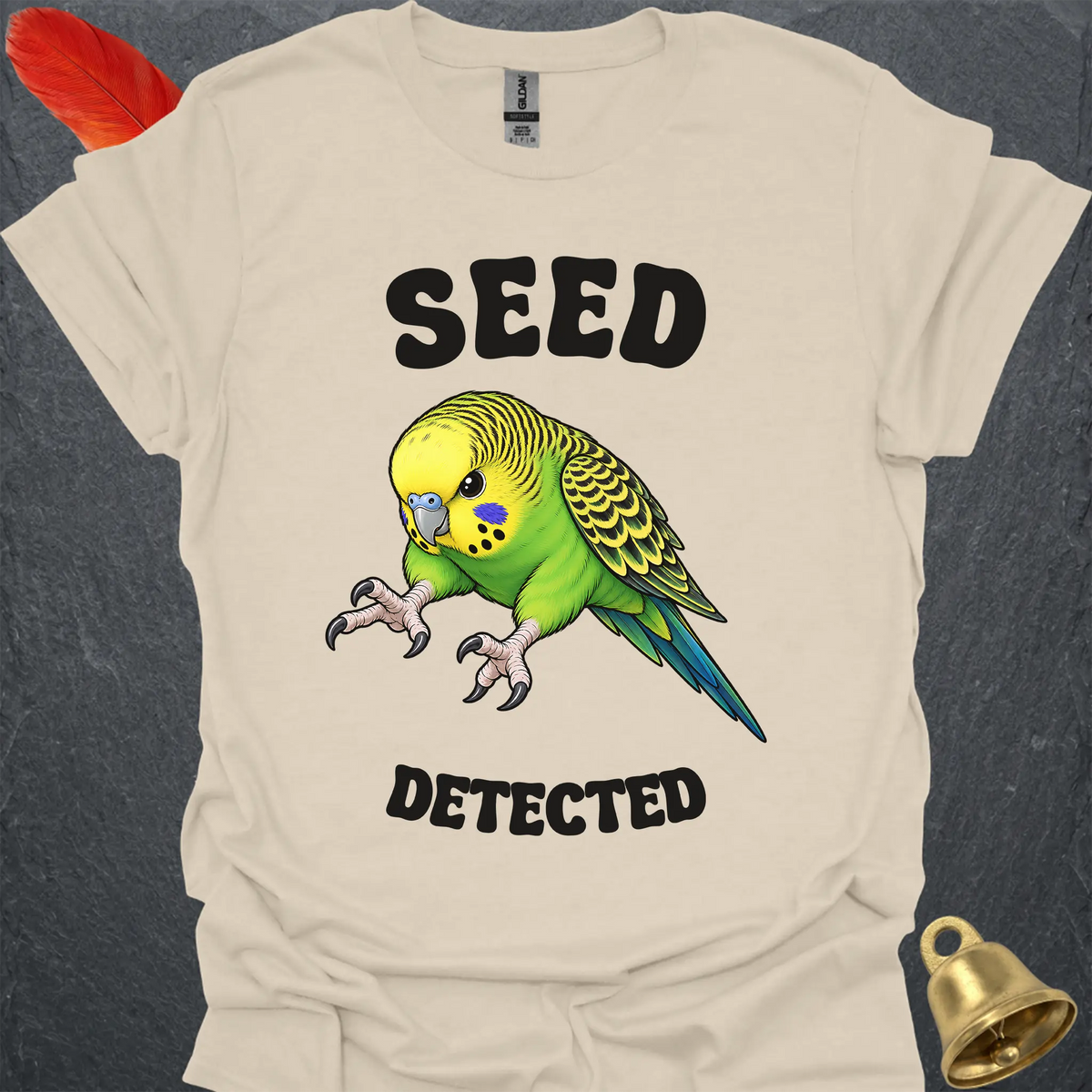 Green Parakeet Seed Detected T-Shirt
