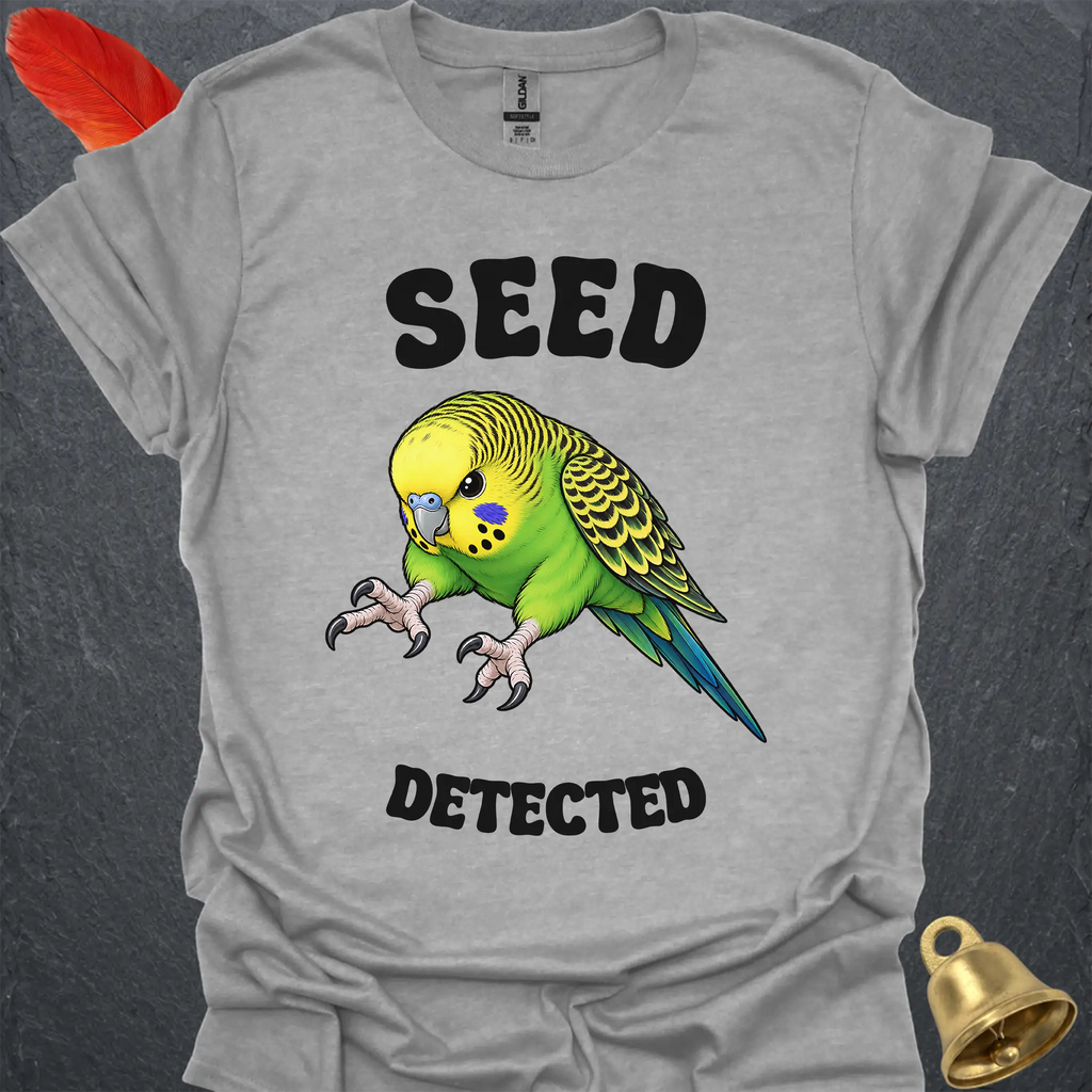 Green Parakeet Seed Detected T-Shirt