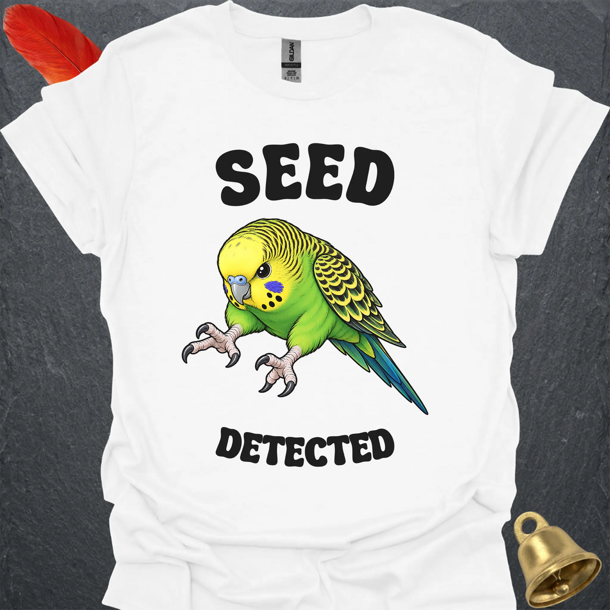 Green Parakeet Seed Detected T-Shirt