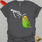 Green Parakeet Skeleton Boop T-Shirt