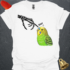 Green Parakeet Skeleton Boop T-Shirt
