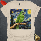 Green Parakeet Starry Night T-Shirt