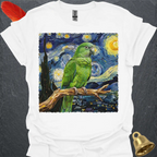 Green Parakeet Starry Night T-Shirt