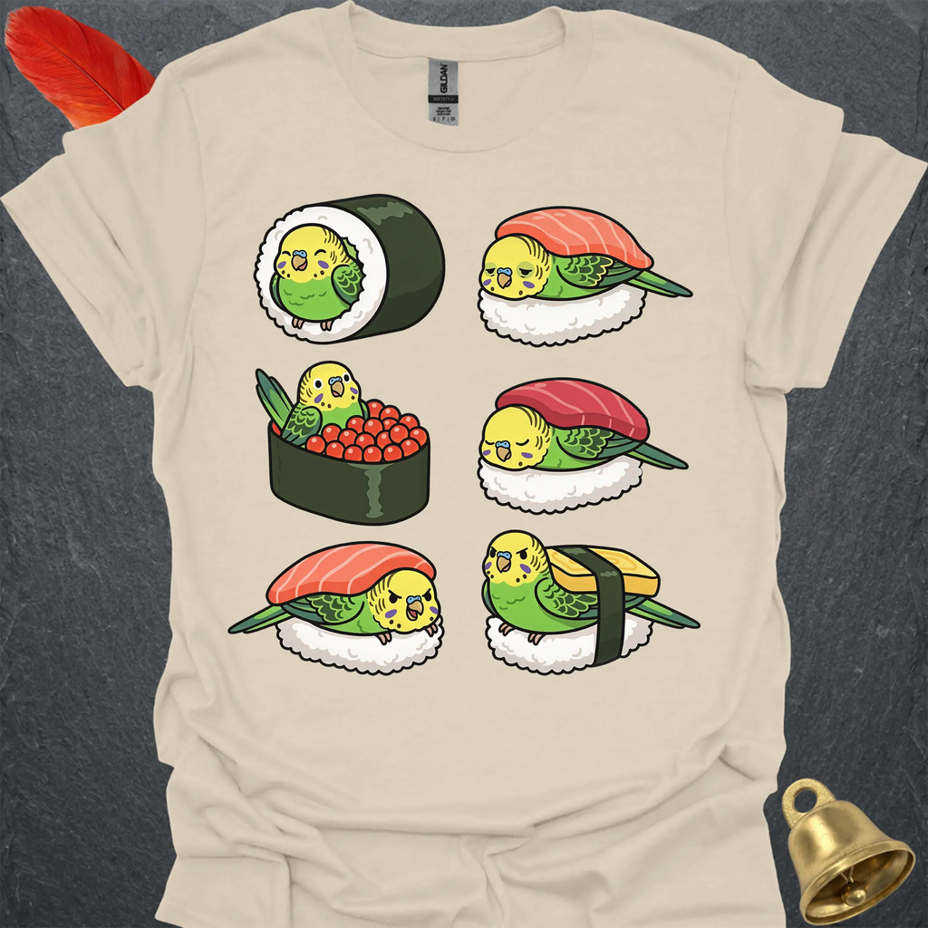 Green Parakeet Sushi T-Shirt
