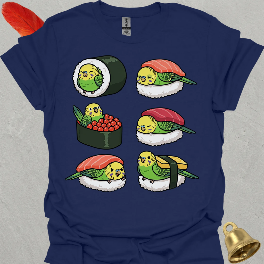 Green Parakeet Sushi T-Shirt