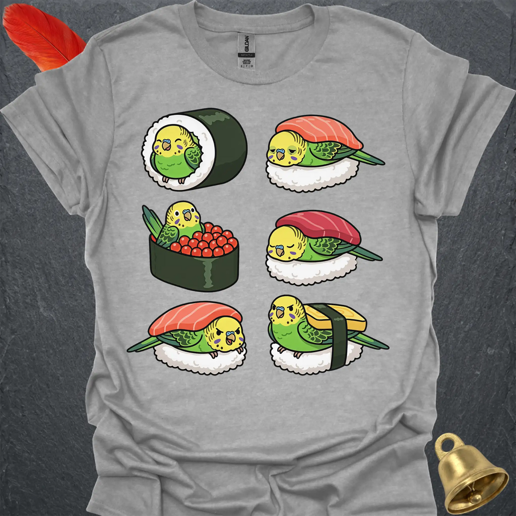 Green Parakeet Sushi T-Shirt