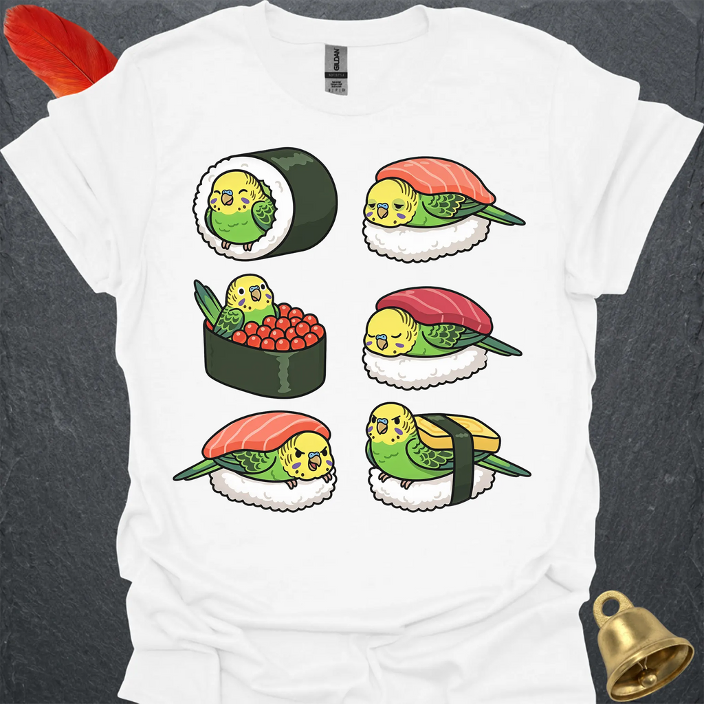 Green Parakeet Sushi T-Shirt