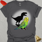 Green Parakeet T-Rex T-Shirt