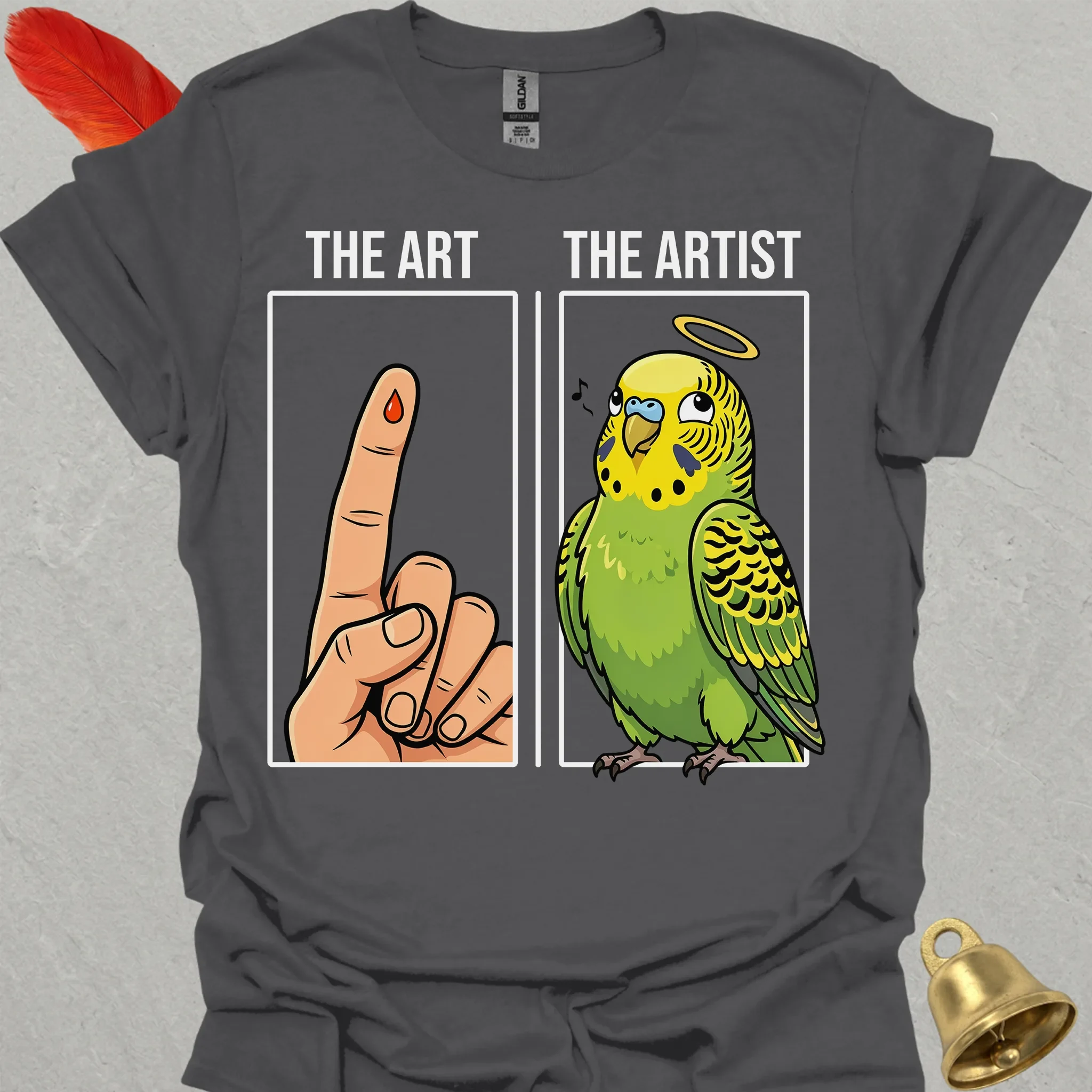 Green Parakeet The Artist T-Shirt