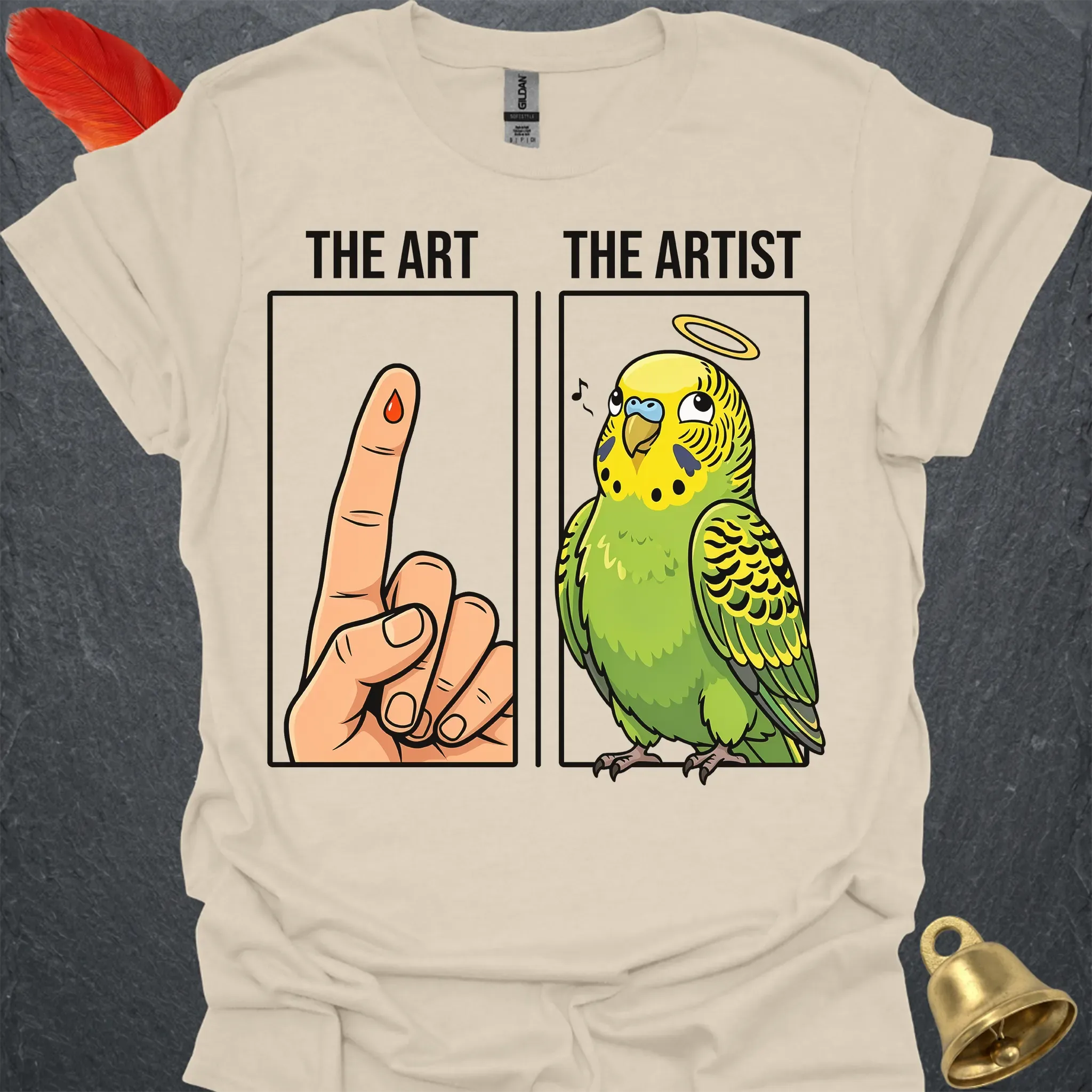 Green Parakeet The Artist T-Shirt