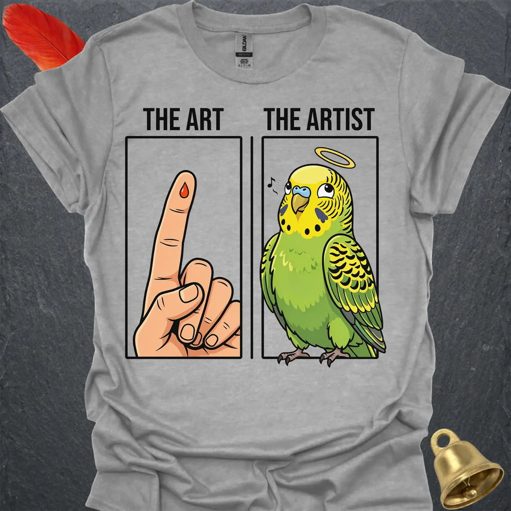 Green Parakeet The Artist T-Shirt