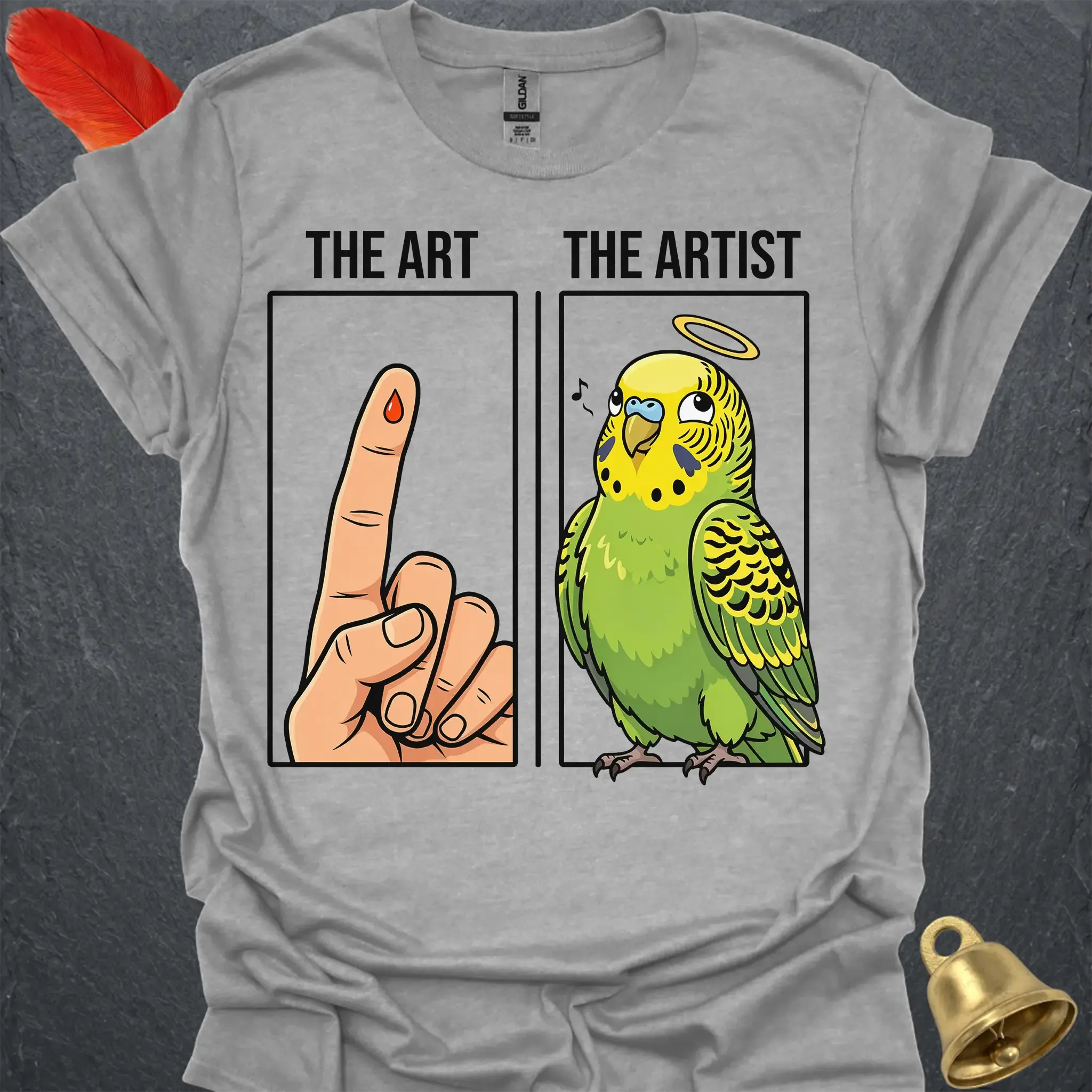 Green Parakeet The Artist T-Shirt
