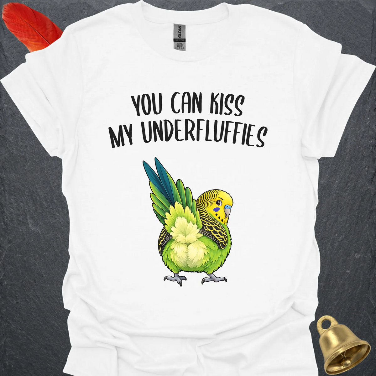 Green Parakeet Underfluffies T-Shirt