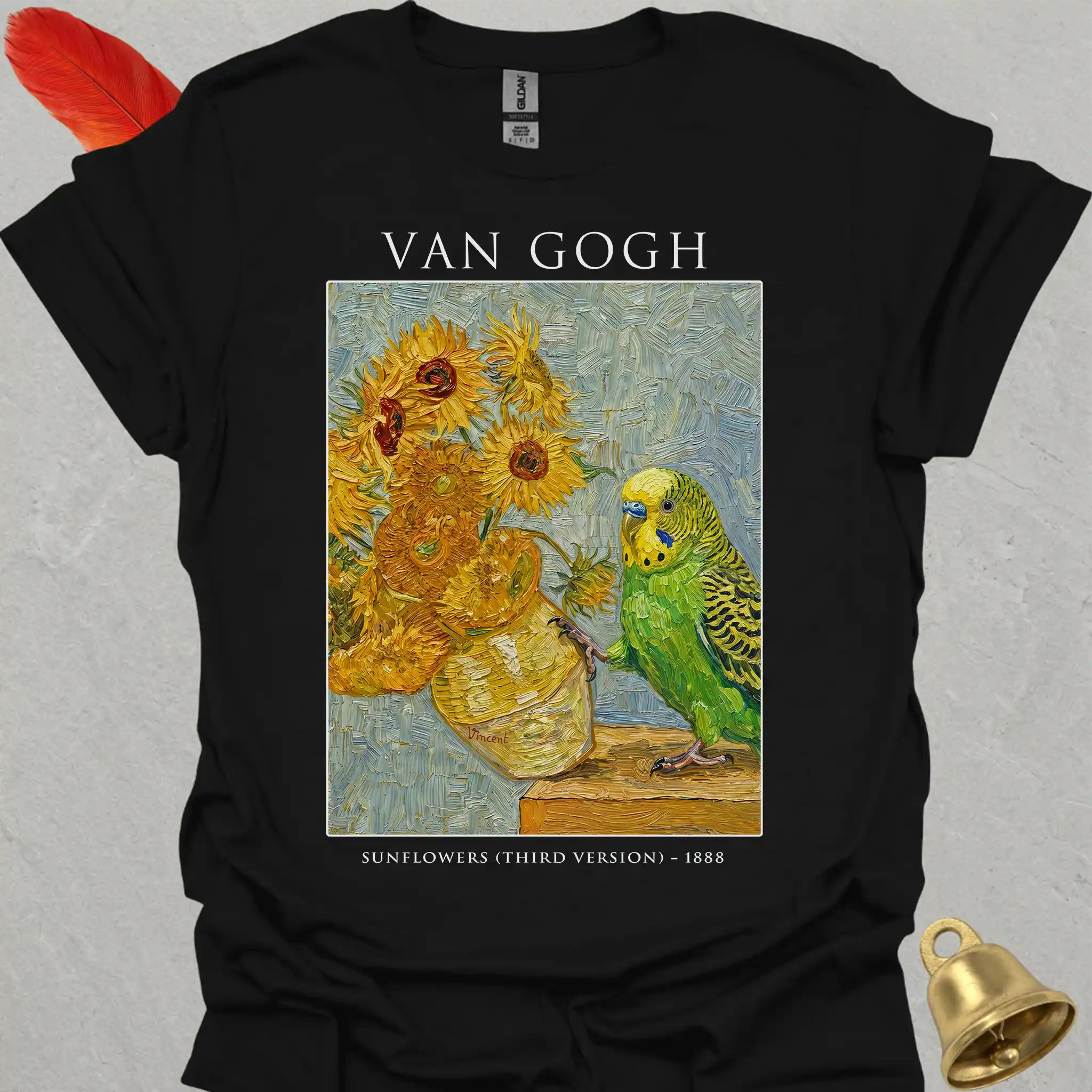 Green Parakeet Van Gogh T-Shirt