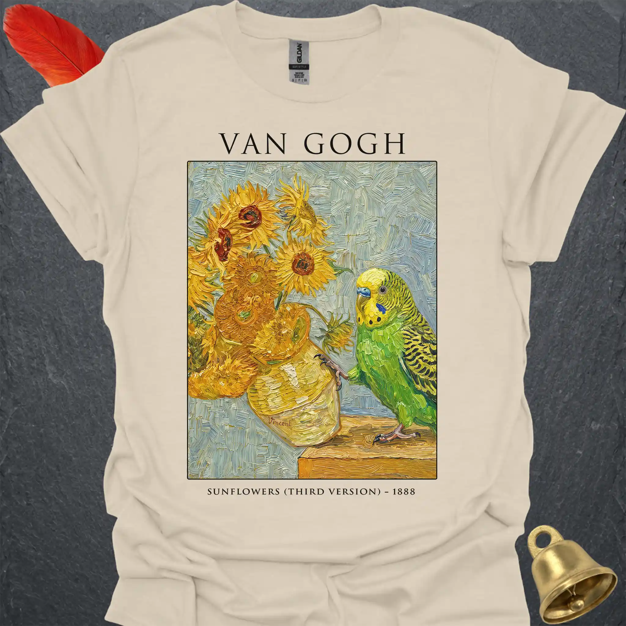 Green Parakeet Van Gogh T-Shirt