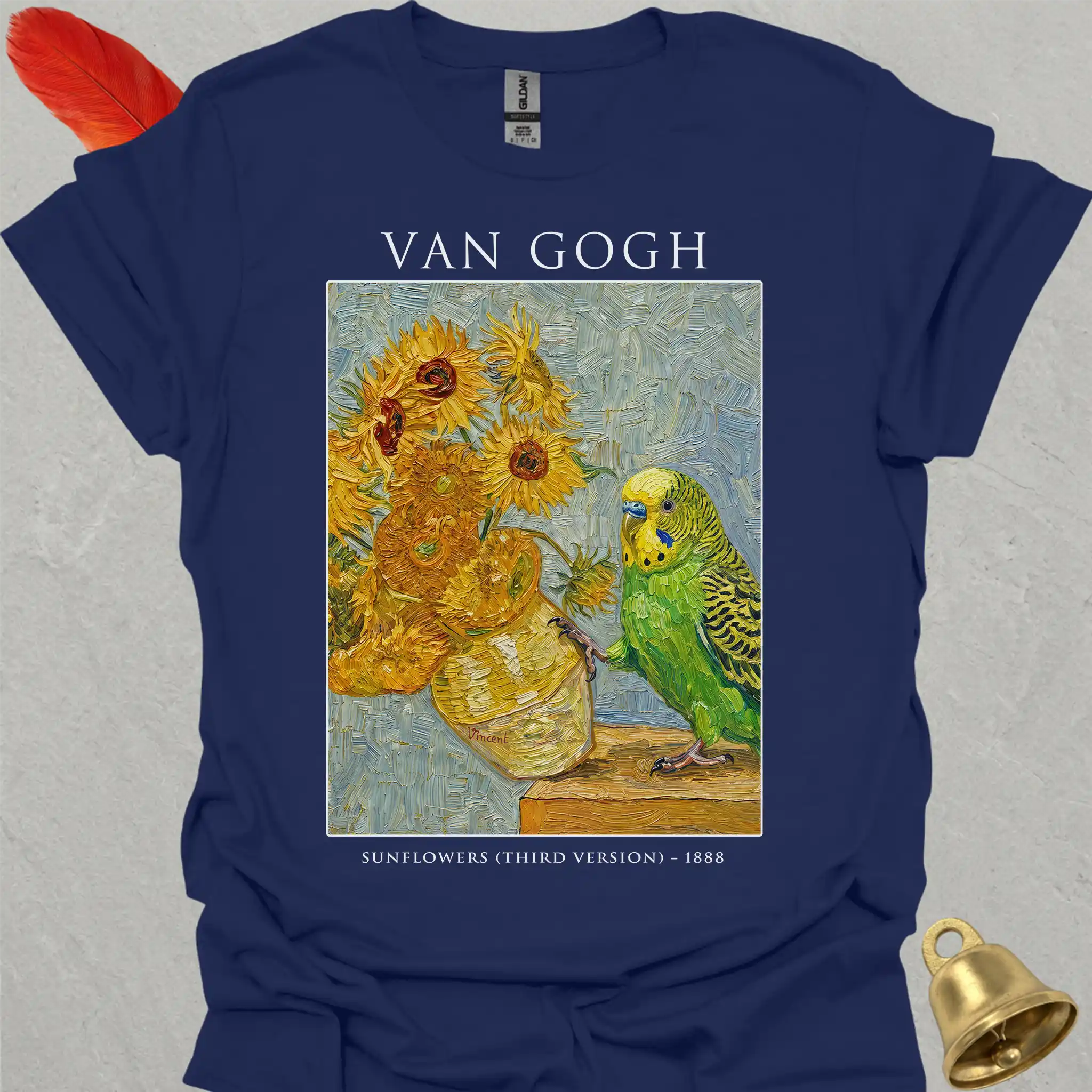 Green Parakeet Van Gogh T-Shirt
