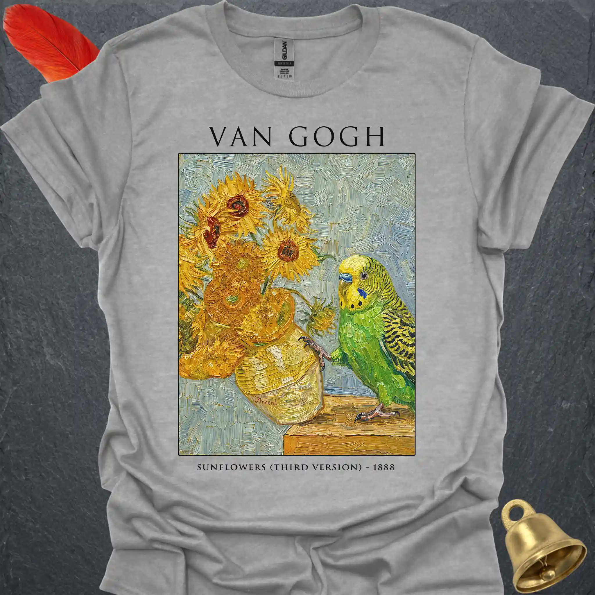 Green Parakeet Van Gogh T-Shirt