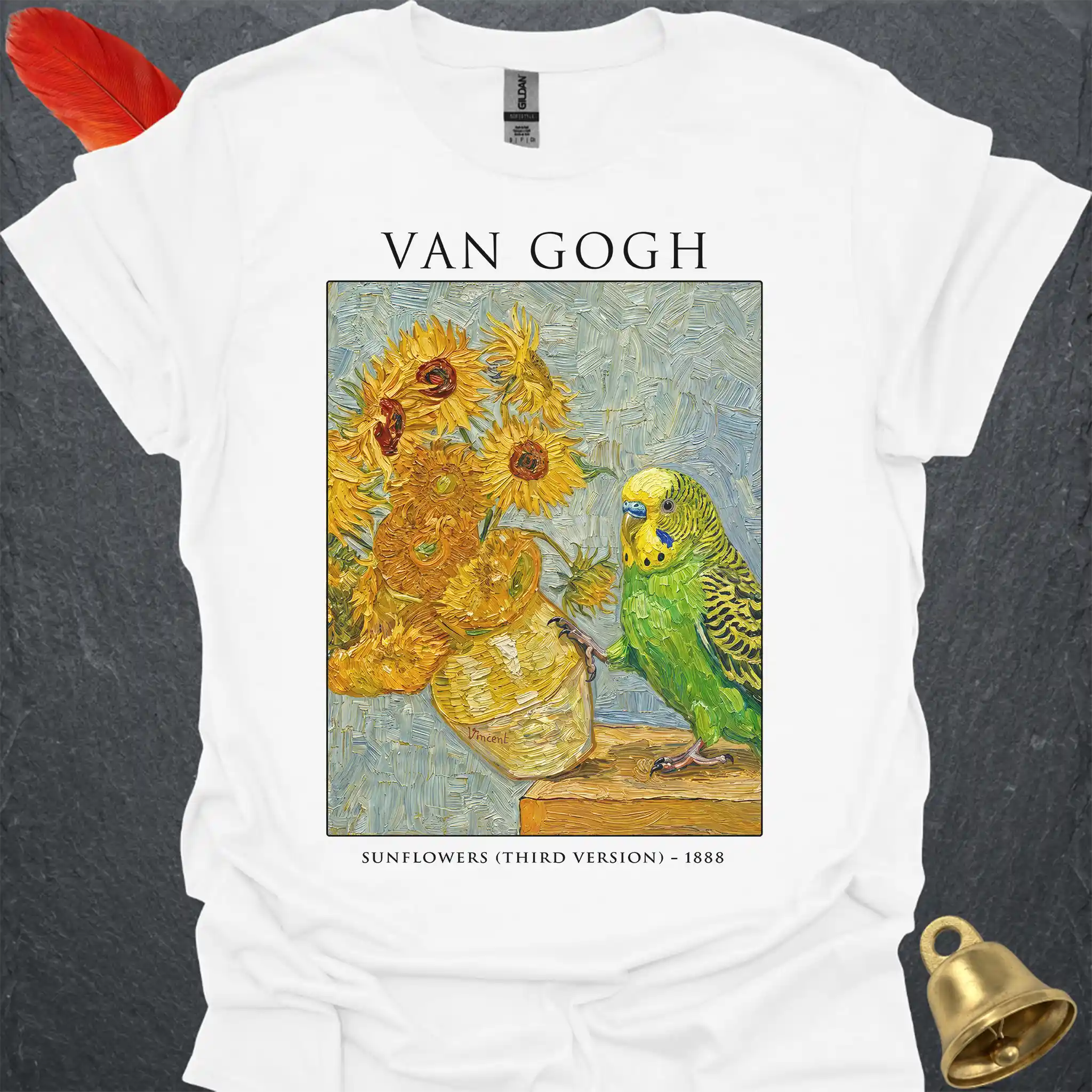 Green Parakeet Van Gogh T-Shirt