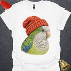 Green Quaker Parrot Beanie T-Shirt