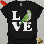 Green Quaker Parrot Bird Love T-Shirt