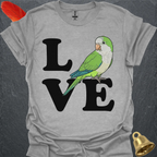 Green Quaker Parrot Bird Love T-Shirt