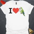 I Love Green Quaker Parrot T-Shirt