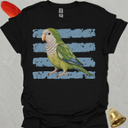 Green Quaker Parrot Brush T-Shirt
