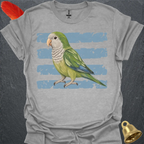 Green Quaker Parrot Brush T-Shirt