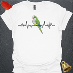 Green Quaker Parrot Heartbeat T-Shirt
