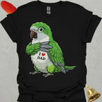 Green Quaker Parrot I Love Dad T-Shirt