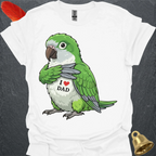 Green Quaker Parrot I Love Dad T-Shirt