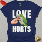 Green Quaker Parrot Love Hurts T-Shirt