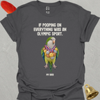 Green Quaker Parrot Olympic Pooper T-Shirt