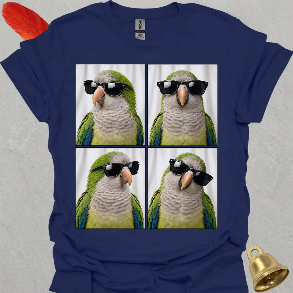 Green Quaker Parrot Photobooth T-Shirt