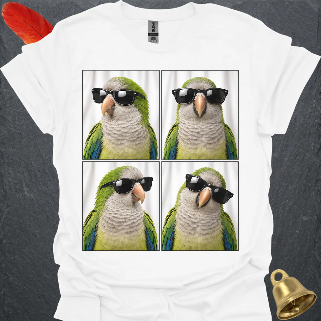 Green Quaker Parrot Photobooth T-Shirt