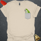 Green Quaker Parrot Pocket T-Shirt
