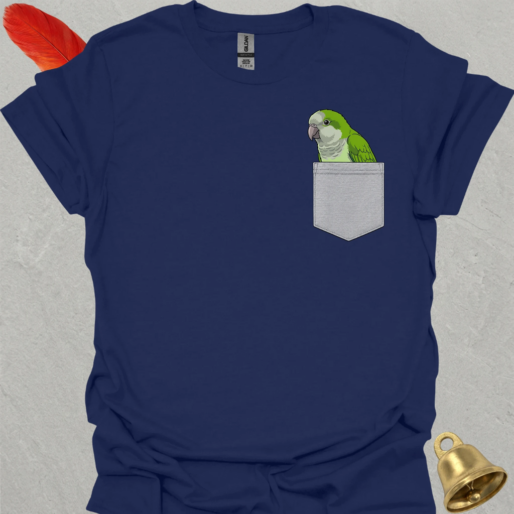 Green Quaker Parrot Pocket T-Shirt