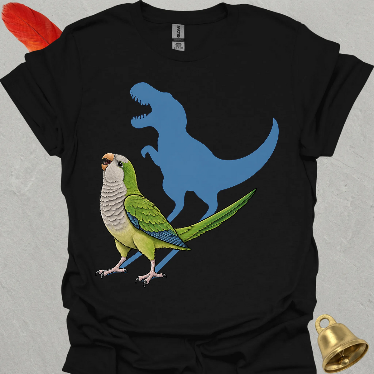 Green Quaker Parrot Roar T-Shirt