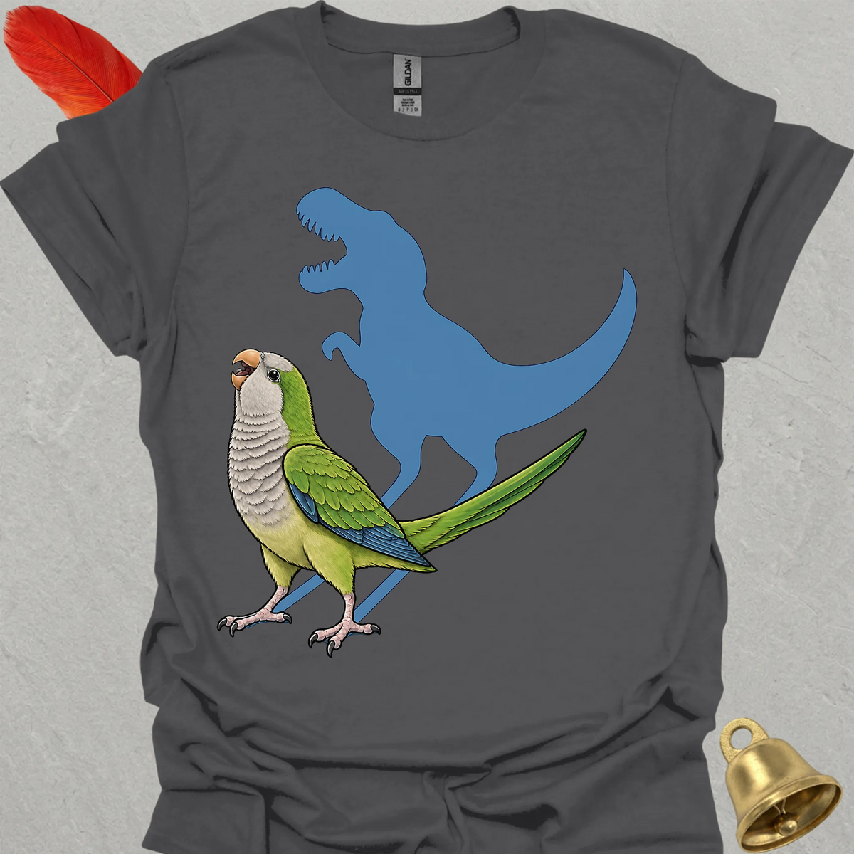 Green Quaker Parrot Roar T-Shirt