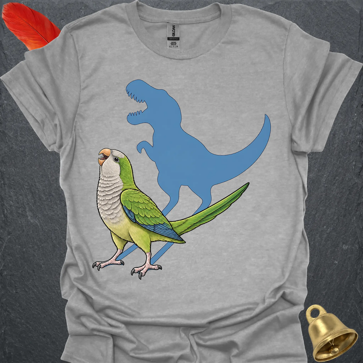 Green Quaker Parrot Roar T-Shirt