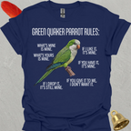 Green Quaker Parrot Rules T-Shirt